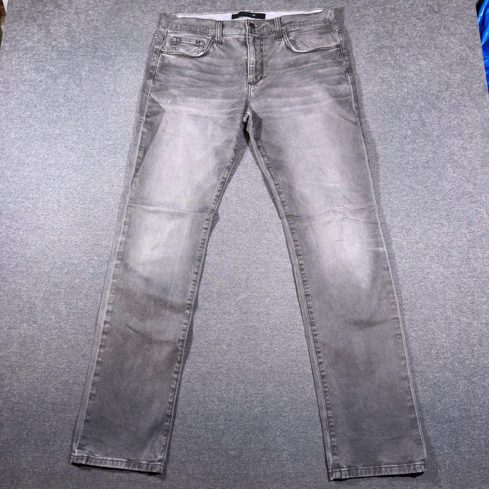 Joe's Jeans The Brixton Mens 33x33 Gray Straight Narrow Stretch Denim Pants